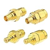 Eightwood Antennenadapter Kit MCX auf SMA 4 Typ für Wirelesse WiFi Router Antenne WLAN LAN GPS MEHRWEG