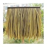 HOME-MJJ Dach Simulation Stroh Dachziegel Künstliche Pavillon Schuppen Holzhaus Kunststoff Gefälschte Stroh Flammhemmende Dekoration PVC Bauernhaus, Größe: 1 Stück (Color : Yellow d, Size : 10pcs)