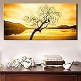 Diamond Painting Sonnenuntergangsbaum,DIY 5D Diamond Painting Set,Diamant Painting Bilder für Erwachsene Und Kinder Crystal Strassstein Vollbohrer Kunst Handwerk für Home Wall Décor 30x60cm 12x24