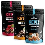 Tulipans Keto Cookie Bites 3er Probierpaket | Keto Kekse vegan, zuckerarm und glutenfrei | 80% weniger Kohlenhydrate als herkömmliche Kekse | Low Carb Kekse für vegane und ketogene Ernährung