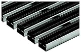 ACO Vario Schuhabstreifermatte outdoor 60 x 40 cm 1x Fußmatte mit Gummi-Streifen in schwarz für auß