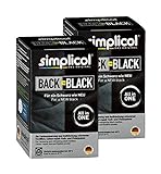 simplicol Farberneuerung Back-to-Black, Schwarz, 2er Pack: Farbauffrischung und -Erneuerung in der Waschmaschine, Hautfreundlich, All-in-1 DIY Färbemischung mit Textilfarbe für S