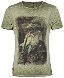 Hangowear Trachten-T-Shirts Fritz Oliv, Gr.XXL H