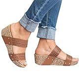 Blingko Damen Flache Sandale Gespaltene Zehen Abendschuhe Frauen Mädchen Sandaletten Basic Schuhe Abendschuhe Atmungsaktiv Strand Sandale Basic Keilsandalen Hausschuhe D