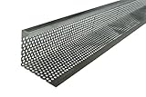 Kiesfangleiste 80 x 100 Abschlussprofil Gartenbau 200cm Stärke 1,5 mm Silber - Abschlussleiste, Lochblech, Schüttgut optimiert, Aluminium Profil, Terrassenab