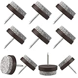 PERFETSELL 50 Stück Filzgleiter Stuhl 21MM Filz Stuhlgleiter Möbel Stuhlbeine Möbelgleiter mit Nagel Rund Filzgleitern Stuhl Rutsch Filz Parkettgleiter Bodengleiter für Laminat Parkett Sessel F