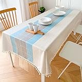 LIUJIU Tischdecke Rechteckige Tischdecke Baumwolle Leinen Tischdecke Geeignet für Home Küche Dekoration, Verschiedene Größen,90x90