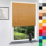 Aluminium Jalousie nach Maß, hochqualitative Wertarbeit, 28 Farben verfügbar, Maßanfertigung, für Fenster und Türen, Alu Jalousien, Decken und Wandmontage (Orange, Höhe: 160cm x Breite: 40cm)