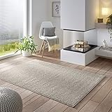 Teppich Wölkchen Kurzflor Teppich Polhöhe: 11 mm I Flauschige Flachflor Teppiche fürs Wohnzimmer, Esszimmer, Schlafzimmer oder Kinderzimmer I Einfarbig I Creme - 240 x 240