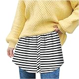 Verstellbar Minirock Hemdverlängerung Damen All-Match Einstellbare Schichtung Fake False Shirt Saum Top Lower Sweep Shirt Extender Saum Unterrock Dekorative Röcke Elastischem Fü