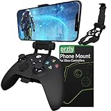 Xbox Series X Controller Mobile Gaming Clip, Xbox Controller Phone Mount Einstellbare Phone Holder Clamp Kompatibel mit Xbox Series X|S, Xbox One, Xbox One S, Xbox One X-Carbon Schw