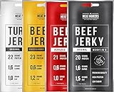 THE MEAT MAKERS – 100% Beef Jerky Sport 160g (4x40g) | High Protein Jerky for Gym | Gesunde, Kalorienarme Trockenfleisch Snacks für M