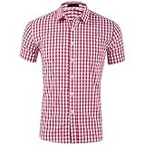 Freizeithemden Herren Sommer Klassisch Mode Kariert Druck Herren Shirt Modern Urban Strickjacke Tasche Herren Tops Wicking Breathable H