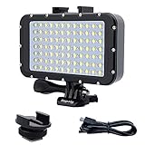 Suptig Unterwasserlichter Tauchlicht 84 LED High Power Dimmbar Wasserdichtes LED-Videolicht Wasserdicht 50 m kompatibel Für Gopro Canon Nikon Pentax Panasonic Sony Samsung SLR