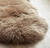 Naturally Sheepskins Schaffell Teppich, ca. 90cm x 55cm, Mokka, echte Schafwolle, ökologischer Herstellung, Bettvorleger, Wohnaccessoire…