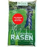 Premium Schattenrasen Rasensamen schnellkeimend Frühjahr 1kg = 30m² | dürreresistent, robust, tiefgrün | Ideal für Rasen Reparatur, Rasen Nachsaat, N