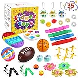 Gemeer Pop Fidget Toys Set - 35 Stück Anti Stress Spielzeug mit Sensory Zappeln, Anti Stress Spielzeug, Angst Relief Finger Toys fü