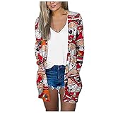 WWricotta Weihnachts Kleid Damen Cardigan Mantel Herbst Wolle Strickjacke Mit Kapuze Long Lang Pulli Pullover Herbs Winter Schwarz Blau Braun Rot S M L XL XXL Oberteile Damen Herb