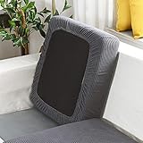 Sofa Sitzkissenbezug, Stretch Sitzkissenschutz, Elastischer Kissenbezüge, Husse Überzug Bezug Für Sofa Sitzkissen, rutschfest Stoff Tartan (Grau,1-Sitzer)