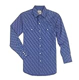 ELY CATTLEMAN Herren Long Sleeve Arrow Print Western Shirt Hemd mit Button-Down-Kragen, blau, XX-Larg