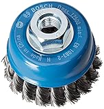 Bosch Professional Topfbürste Stahl gezopfter Draht für Winkelschleifer (Ø 75 mm)