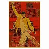 Kunstdruck Auf Leinwand Filmmusik Bohemian Rhapsody Freddie Mercury Queen Retro Style Poster Bohemian Rhapsody Art Decor Wall Art 60x90