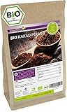 Kakao Pulver Bio 1000g - ungesüßt - ganze Kakao Bohnen gemahlen aus öko Anbau - kakaopulver - Premium Q