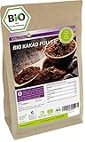 Kakao Pulver Bio 1000g - ungesüßt - ganze Kakao Bohnen gemahlen aus öko Anbau - kakaopulver - Premium Q