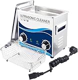 FCPLLTR 120W Ultraschallreiniger, 3.2L Ultra Sonic-Badreinigermaschine mit Heizkorb, für Schmuck, Glas, Rekord, Fahrradteile, Leiterp