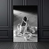 LLXXD MinimalismToe Schuh Leinwand Malerei Ballettschuhe Wandkunst Poster und Drucke Malerei Wandbilder für zu Hause Wohnzimmer Dekoration-50x70cm （kein Rahmen）