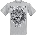 Iron Maiden Samurai Eddie Black Graphic Männer T-Shirt grau L