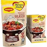 Maggi Herzensküche Hausmacher Gulasch, Würzpaste für Gulasch-Gerichte, Vegan, 10er Pack (10 x 65 g)