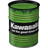 Nostalgic-Art 31503 - Kawasaki - Let the good times roll Spardose, Geschenke,für Motorrad-Fahrer, als als Sparschwein aus Metall, Vintage Sparbüchse aus B