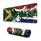 Südafrikanische Flagge Gaming Mauspad XXL Erweitertes Mauspad Schreibtischunterlage Lange rutschfeste Gummi Unterlage Mäusepad 900×400