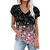 GFPGNDFHG damentunikas Langarm Spitzen Tshirt Damen Blouse banditas Mode Oberteile top vorne kurz hinten lang Damen Damen Bluse Damen Tunika Kurzarm Damenbluse Chiffon t'shirts D