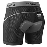 NOOYME Fahrradhose Herren Radunterhose Herren Schnelltrockende Radlerhose Herren mit Sitzpolster 4D Atmungsaktive Fahrradunterhose Herren Gepolstert Elastische Radhose Herren Leichte Radlerhose H