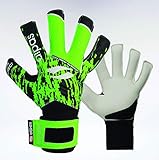 Alpas Torwarthandschuhe (Fingersave) V4 Hellgrün Gr. 3 bis 12 *NEU* (optional mit Druck), Form: ohne Bedruckung, Größe: 7
