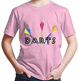 HARIZ Jungen T-Shirt Darts Dartpfeile Dart Sprüche Dartpfeile WM Plus Geschenkkarte Rosa 92/1-2 J