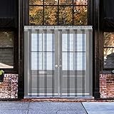 VEVOR Streifenvorhang PVC 1 x 2 m Lamellenvorhang mit 6 transparenten Streifen und Temperaturbeständigkeit kann Geräusche reduzieren, Innenräume warm halten, Schädlinge schützen für viele B