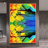 HNGFV Poster & Kunstdrucke Abstrakte SchöNe Bunte Lila Federn Dekorative GemäLde Kunstdrucke Auf Leinwand Leinwand Bild FüR Veranda Korridor Dekor Bilder 50x70cm x1 R