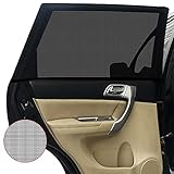 Awroutdoor Auto Sonnenschutz Kinder Sonnenblende Auto mit UV Schutz Sonnenschutzrollo Auto für Seitenfenster Meshmaterial Schützt Mitfahrer, Baby, Kinder & Haustiere 2 Stück
