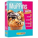 DECOCINO Muffins – zuckerfreie Low-Carb Backmischung, kalorienreduziert – ohne Palmöl – inkl. zuckerfreie Schokodrops und 12 Muffin-Förmchen, kalorienarm für leckere Schoko-Muffins (405g)