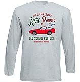 TEESANDENGINES Men's ALFA Romeo Zagato JUNIOR Grey Long Sleeved T-S