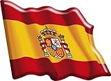 Pegatina Bandera Ondeante España RESIN