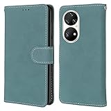 nancencen Kompatibel mit Huawei P50 Pro Handyhülle,Wallet Karten Slot Vintage Gefrostet Flip Cover Schutzhülle (Anti-Fall) für Huawei P50 Pro - B