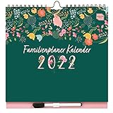 Boxclever Press Familienplaner 2022. Kalender 2022 Wandkalender mit Wochenansicht & 6 Spalten. Wandkalender 2022 ab sofort nutzbar bis Dez’22. Familienkalender 2022 mit Listen, Tasche & Stick