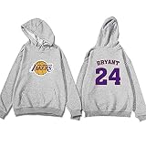 NBA 24. Kobe Bryant Hoodie, Basketball Trainingsjacke (Dicker Abschnitt) Kobe Bryant Hoodie Herren Basketball Sports Brief Print Sweatshirt Basketball Hoodie for Bryant F