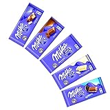 5er Pack Milka Mix Schokoladenmix Kuhflecken,Alpenmilch,Noisette,weiße Schokolade,O