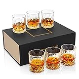 YUTRD ZCJUX Whisky-Gläser Set Von 6,10 Unzen /300 Ml Altmodisches Kristallglas Für Alkohol Scotch Bourbon Küchenzubehö