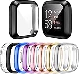 OMEE 8 Stücke Schutzhülle Kompatibel mit Fitbit Sense/Versa 3 Hülle, Vollständige Abdeckung Weiche TPU Cover Case Schutzfolie für Fitbit Sense/Versa 3 Smartw
